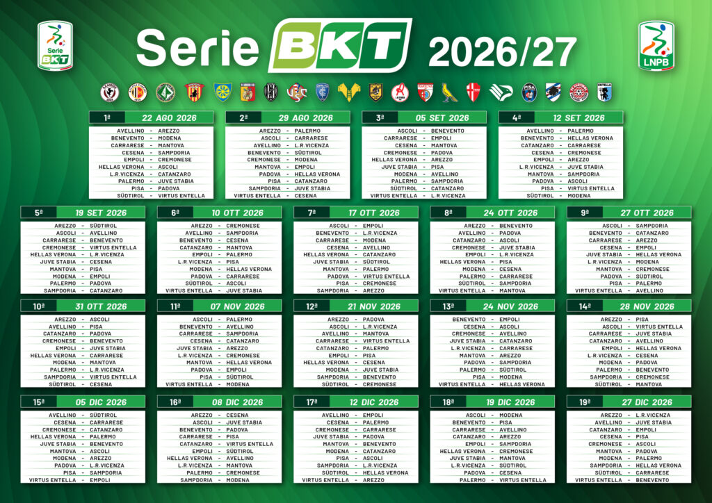 calendario serie b